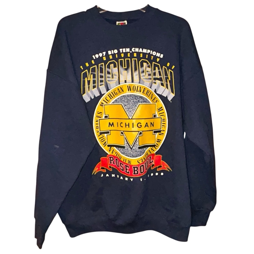 Vintage Michigan Wolverines Rose Bowl 1998 Big Ten Champions‎ Sweatshirt XL